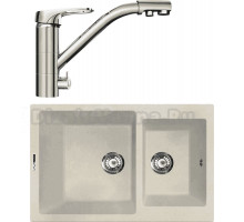 Комплект Мойка Lava D3.CRE crema + Смеситель SG05 CR chrome