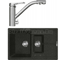 Комплект Мойка Lava D4.BAS basalt + Смеситель SG05 CR chrome