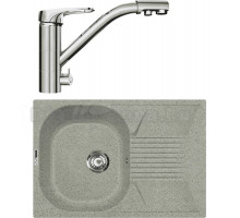 Комплект Мойка Lava L2.SCA scandic + Смеситель SG05 CR chrome