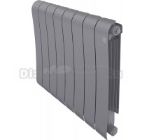 Радиатор биметаллический Royal Thermo Infinity 500 8 секций, silver satin