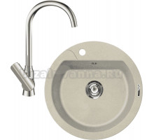 Комплект Мойка Lava R3 crema + Смеситель SG07 CR chrome