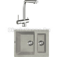 Комплект Мойка Lava D1.SCA scandic + Смеситель SG14 CR chrome