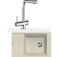 Комплект Мойка Lava L9.CRE crema + Смеситель SG14 CR chrome