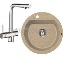 Комплект Мойка Lava R3 dune + Смеситель SG14 CR chrome