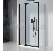 Душевой уголок Black&White Stellar Wind S812 BC 100х100, профиль черный, стекло прозрачное