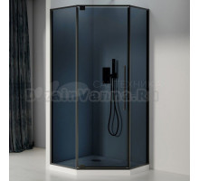 Душевой уголок Black&White Stellar Wind S815 BG 90х90, профиль черный, стекло тонированное