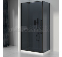 Душевой уголок Black&White Stellar Wind S818 BG 100х80, профиль черный, стекло тонированное