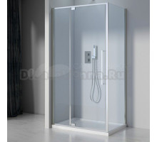 Душевой уголок Black&White Stellar Wind S818 CC 100х80, профиль хром, стекло прозрачное