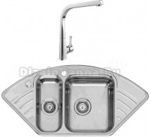 Комплект Мойка Reginox Empire L15 LUX KGOKG Right сталь + Смеситель MEGA Mega MG-SUN03
