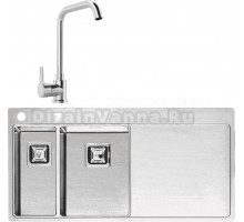 Комплект Мойка Reginox Nevada LUX OKG left L 18x30 сталь + Смеситель MEGA Ege MG-PL10 хром