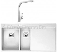 Комплект Мойка Reginox Nevada LUX OKG left L 30x18 сталь + Смеситель MEGA Mega MG-SUN03