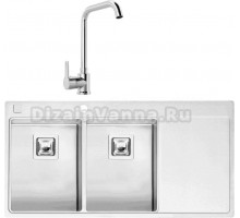 Комплект Мойка Reginox Nevada LUX OKG left L 30x30 сталь + Смеситель MEGA Ege MG-PL10 хром