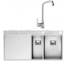 Комплект Мойка Reginox Nevada LUX OKG right L 18x30 сталь + Смеситель MEGA Ege MG-PL10 хром