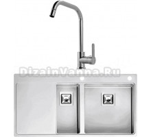 Комплект Мойка Reginox Nevada LUX OKG right L 18x40 сталь + Смеситель MEGA City MG- ZRV104 хром