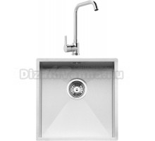 Комплект Мойка Reginox Ontario Cuadrat LUX OKG L 40x40 сталь + Смеситель MEGA Ege MG-PL10 хром