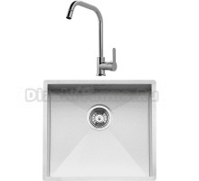 Комплект Мойка Reginox Ontario Medium LUX OKG L 50x40 сталь + Смеситель MEGA City MG- ZRV104 хром