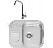 Комплект Мойка Reginox Regidrain LUX OKG сталь + Смеситель MEGA City MG- ZRV104 хром