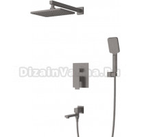 Душевой комплект Cezares Slider SLIDER-VDSET-GM С ВНУТРЕННЕЙ ЧАСТЬЮ, оружейная сталь