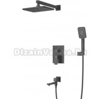 Душевой комплект Cezares Slider SLIDER-VDSET-NOP С ВНУТРЕННЕЙ ЧАСТЬЮ, матовый черный