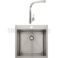 Комплект Мойка Seaman Eco Marino SMB-5151S + Смеситель MEGA Mega MG-SUN03
