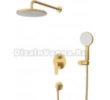 Душевой комплект Cezares Stylus STYLUS-DSET-BORO С ВНУТРЕННЕЙ ЧАСТЬЮ, брашированное золото