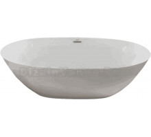 Акриловая ванна Ceruttispa GRETA170 170x80 см, отдельностоящая, белая, овальная, с каркасом, со сливом-переливом, с донным клапаном