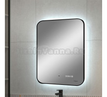 Зеркало Reflection Black View RF4001BV 50 с подсветкой, с часами