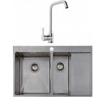 Комплект Мойка Seaman Eco Marino SMB-7851DRS + Смеситель MEGA Ege MG-PL10 хром