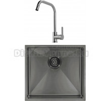 Комплект Мойка Seaman Eco Marino SME-490-GL.A gun light + Смеситель MEGA City MG- ZRV104 хром