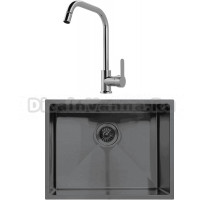 Комплект Мойка Seaman Eco Marino SME-580-GL.A gun light + Смеситель MEGA City MG- ZRV104 хром