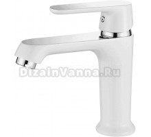 Смеситель для раковины Ledeme H77W L1077W белый, хром