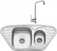 Комплект Мойка Seaman Eco Wien SWT-9850B + Смеситель MEGA Ege MG-PL10 хром