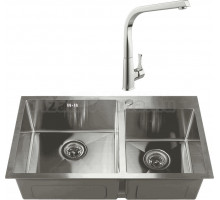 Комплект Мойка Melana S8045H сатин + Смеситель MEGA Mega MG-SUN03