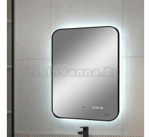 Зеркало Reflection Black View RF4002BV 60 с подсветкой, с часами