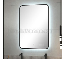 Зеркало Reflection Black View RF4003BV 60 с подсветкой, с часами