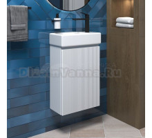 Тумба с раковиной Wellsee WC Area 221801000 40 см, цвет матовый белый