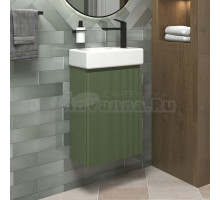 Тумба с раковиной Wellsee WC Area 221805000 40 см, цвет матовый зеленый