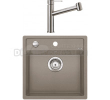 Комплект Мойка Blanco Dalago 5 серый беж + Смеситель Ambis-S 523119