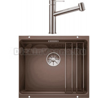 Комплект Мойка Blanco Etagon 500-U кофе + Смеситель Ambis-S 523119