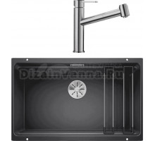 Комплект Мойка Blanco Etagon 700-U антрацит + Смеситель Ambis-S 523119