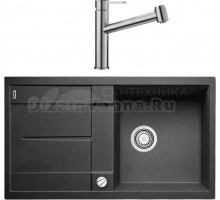 Комплект Мойка Blanco Metra 5S 513044 антрацит + Смеситель Ambis-S 523119