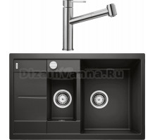 Комплект Мойка Blanco Metra 6 S Compact черная + Смеситель Ambis-S 523119