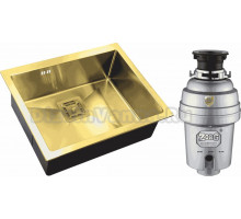 Комплект Мойка Zorg Inox PVD SZR-5844 bronze + Измельчитель Inox D ZR-38 D