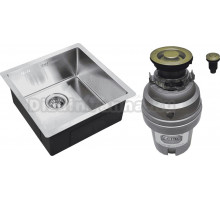 Комплект Мойка Zorg Inox R 4444 + Измельчитель ZR-75 D BRONZE