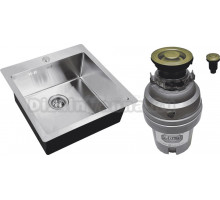 Комплект Мойка Zorg Inox R 5151 + Измельчитель ZR-75 D BRONZE