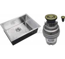 Комплект Мойка Zorg Inox R 5844 + Измельчитель ZR-75 D BRONZE