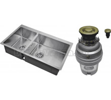 Комплект Мойка Zorg Inox R 78-2-51 R + Измельчитель ZR-75 D BRONZE