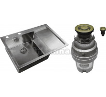 Комплект Мойка Zorg Inox RX RX-7851-L + Измельчитель ZR-75 D BRONZE