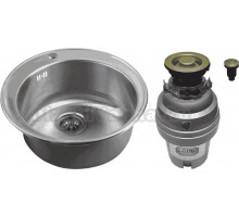 Комплект Мойка Zorg Inox RX ZR-510/205 + Измельчитель ZR-75 D BRONZE