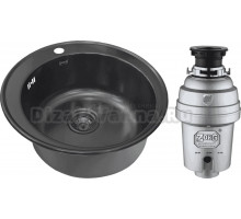 Комплект Мойка Zorg Light SZR-510/205 GRAFIT + Измельчитель Inox D ZR-56 D
